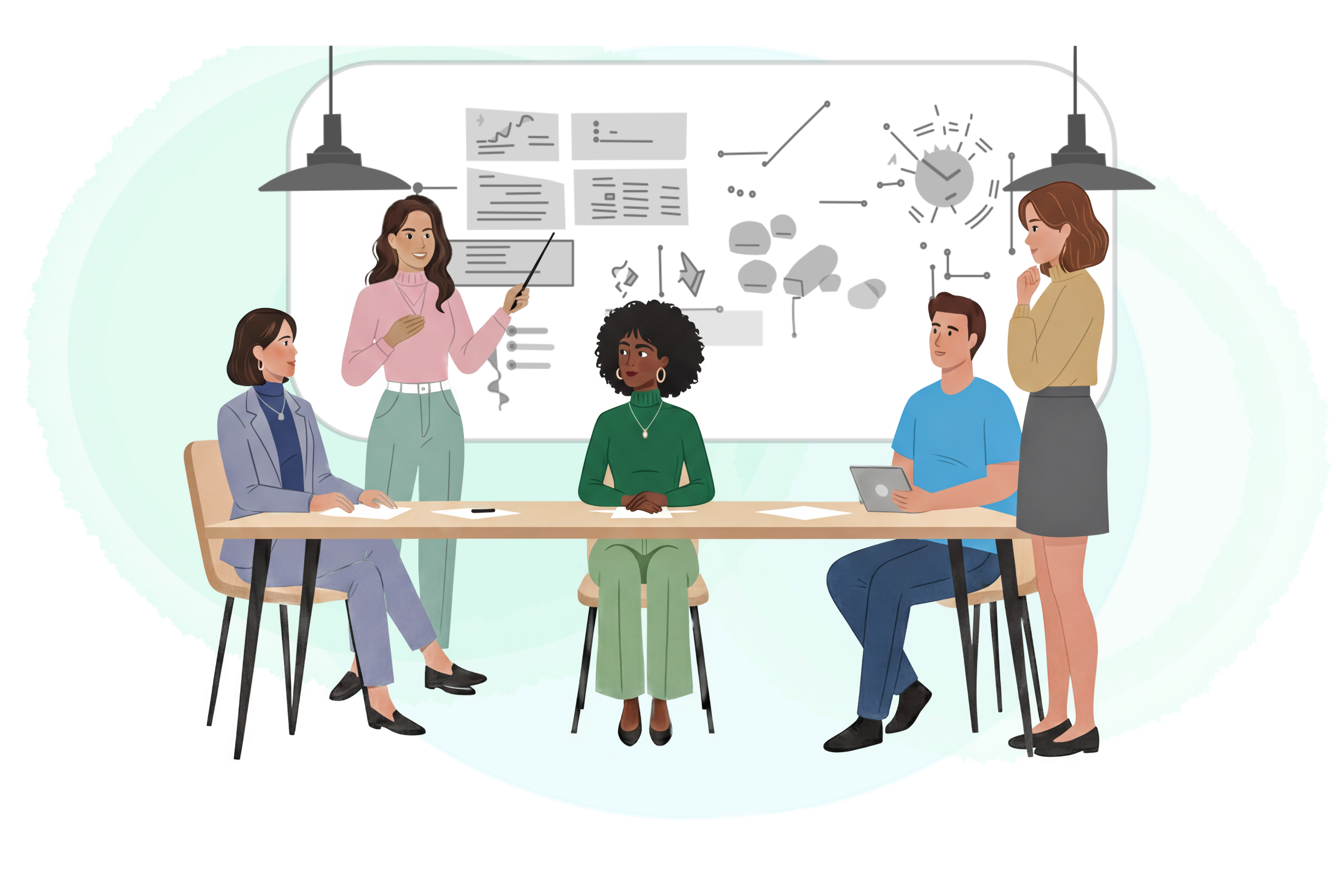 Team collaborating on digital solutions